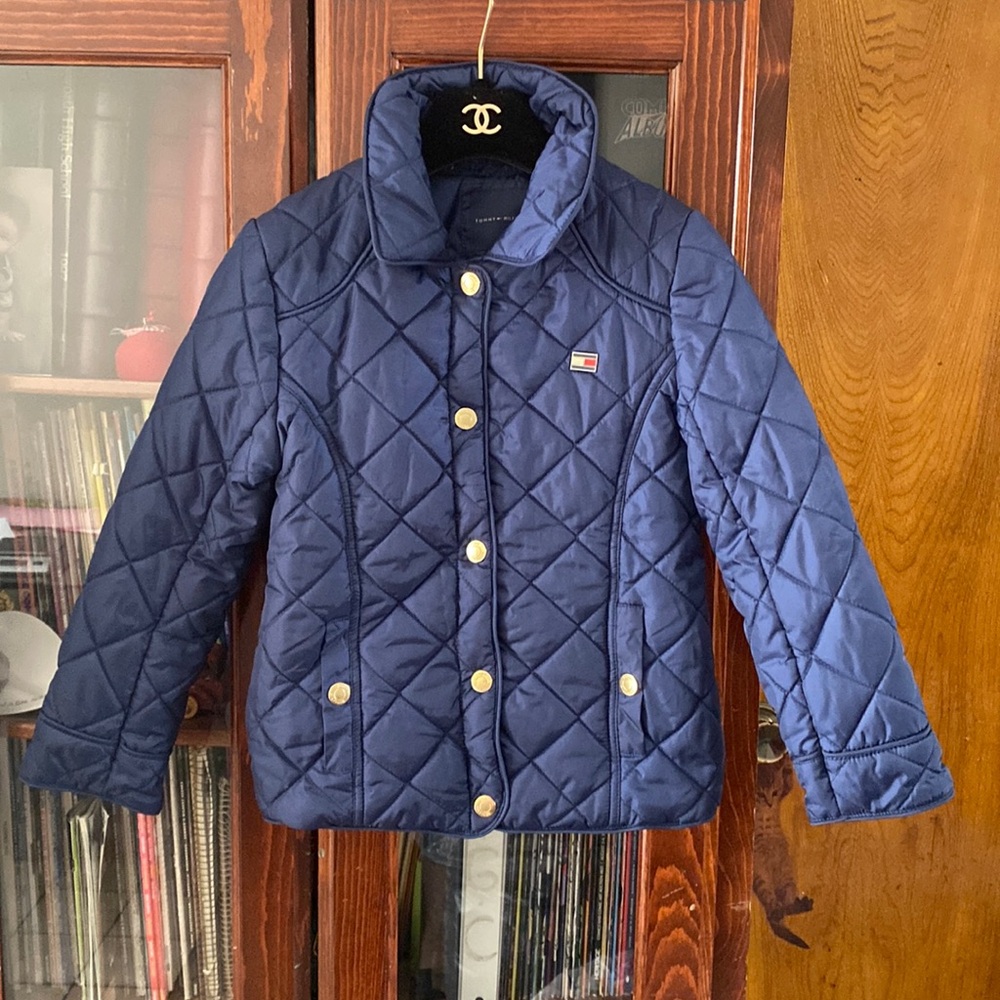 Tommy Hilfiger Quilted Little Girl’s Navy  Jacket Size 7